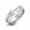 Jewelove™ Rings Men's Band only / SI IJ Designer Platinum Diamond Couple Ring JL PT CB 54