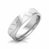 Jewelove™ Rings Men's Band only / SI IJ Designer Platinum Diamond Couple Ring JL PT CB 65