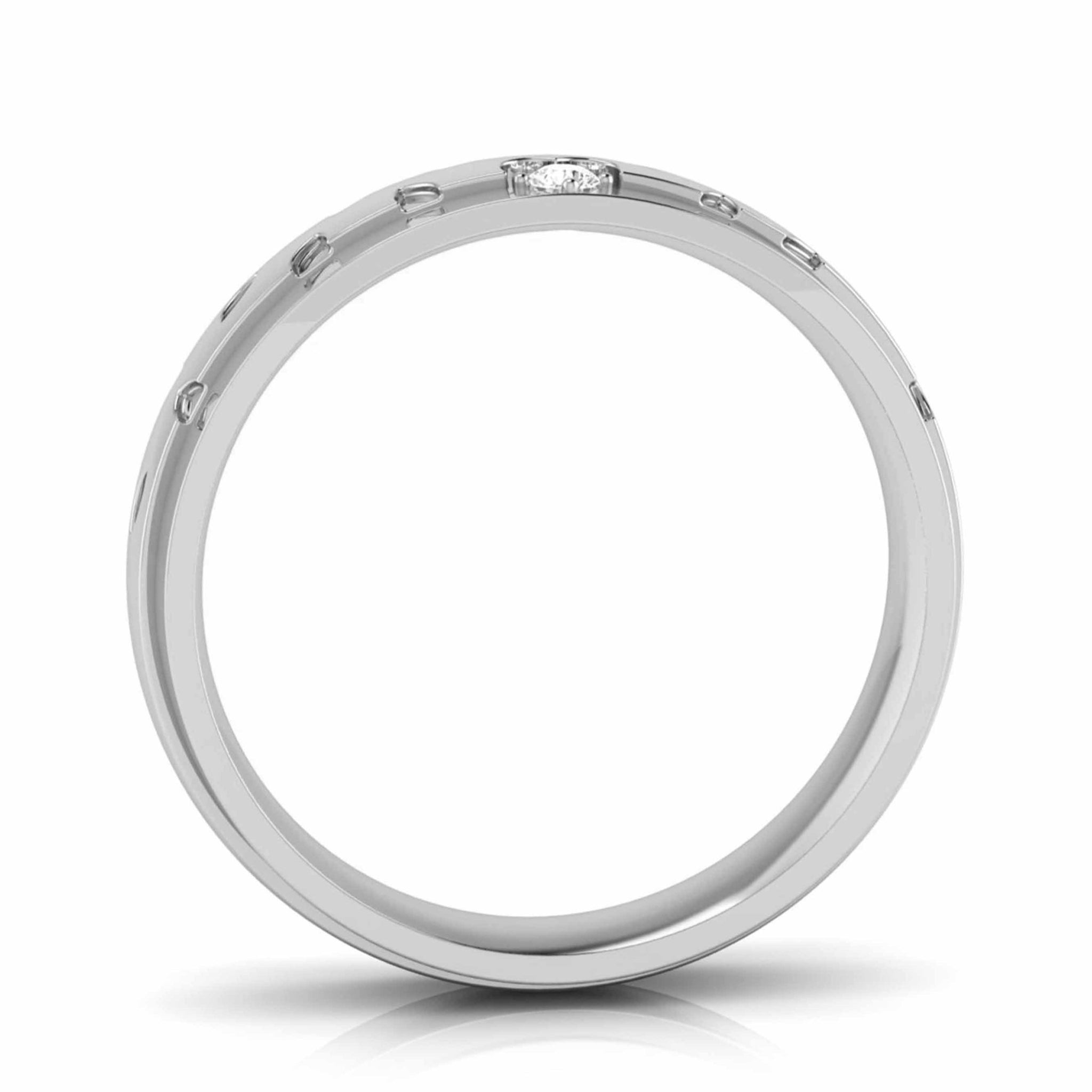 Jewelove™ Rings Designer Platinum Diamond Couple Ring JL PT CB 89