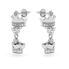 Jewelove™ Earrings Designer Platinum Diamond Crown Earrings JL PT E LC811