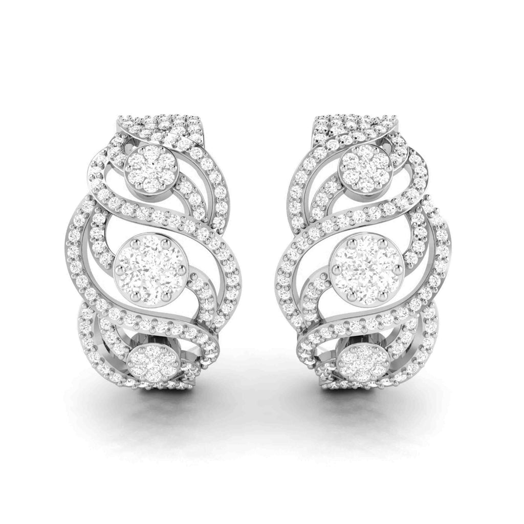 Jewelove™ Earrings SI IJ Designer Platinum & Diamond Earrings for Women JL PT E BL-08