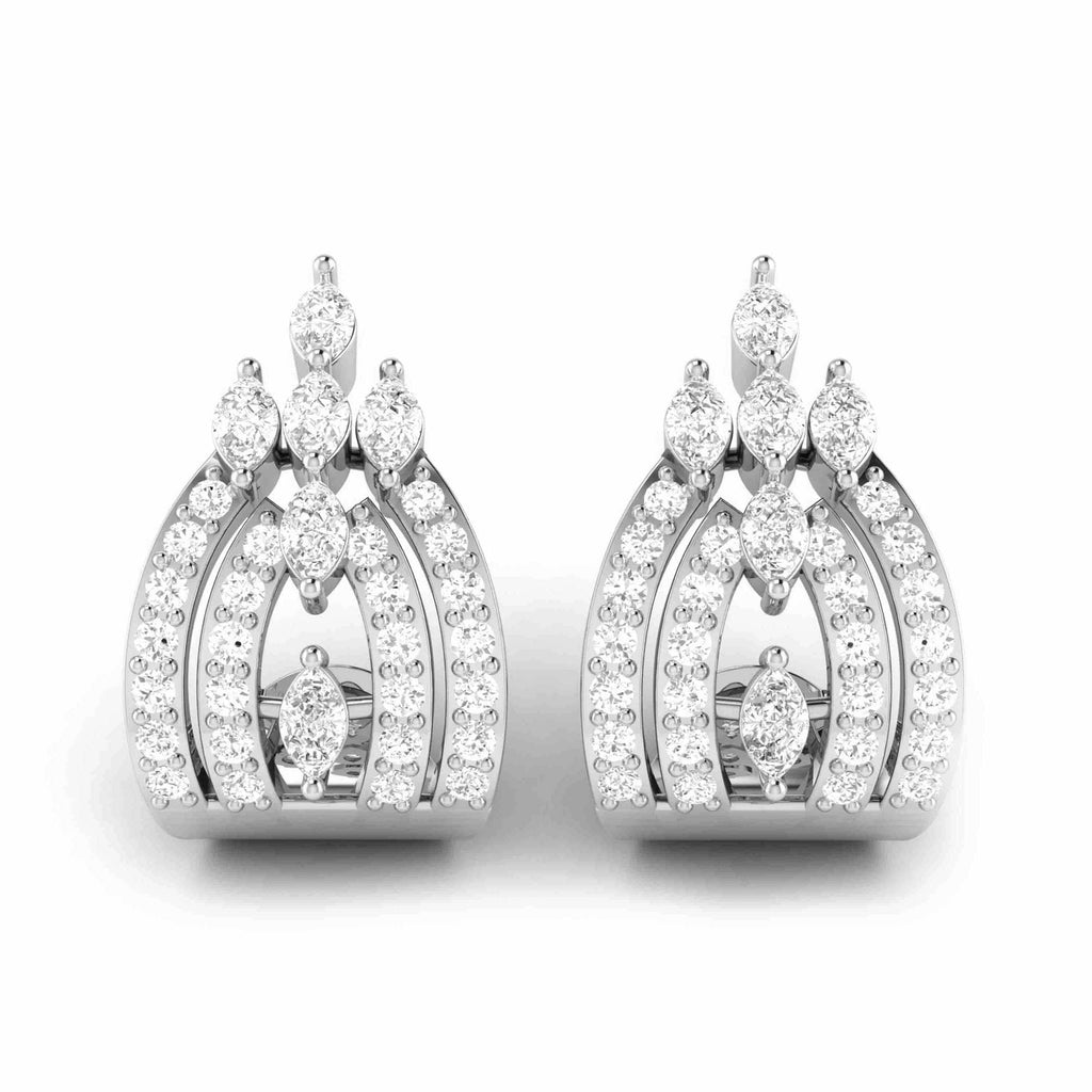 Jewelove™ Earrings SI IJ Designer Platinum & Diamond Earrings for Women JL PT E BL-12