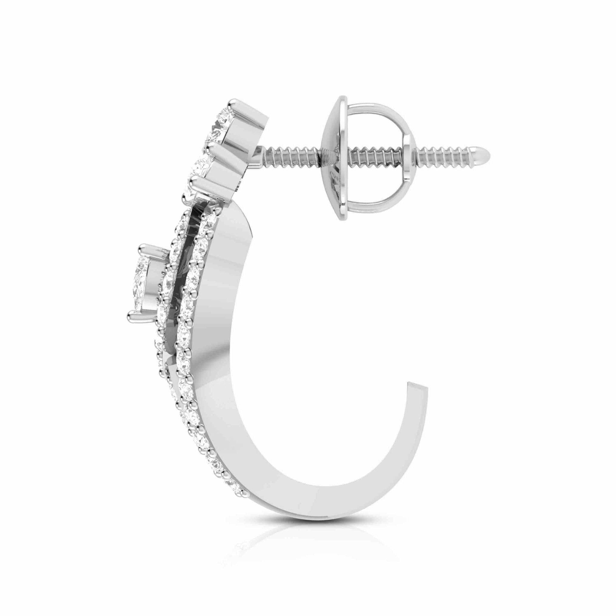 Jewelove™ Earrings Designer Platinum & Diamond Earrings for Women JL PT E BL-13