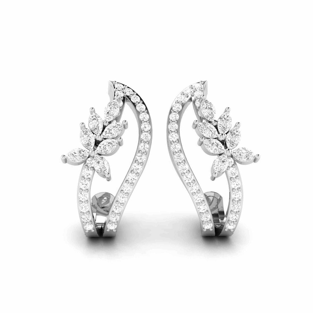 Jewelove™ Earrings SI IJ Designer Platinum & Diamond Earrings for Women JL PT E BL-19