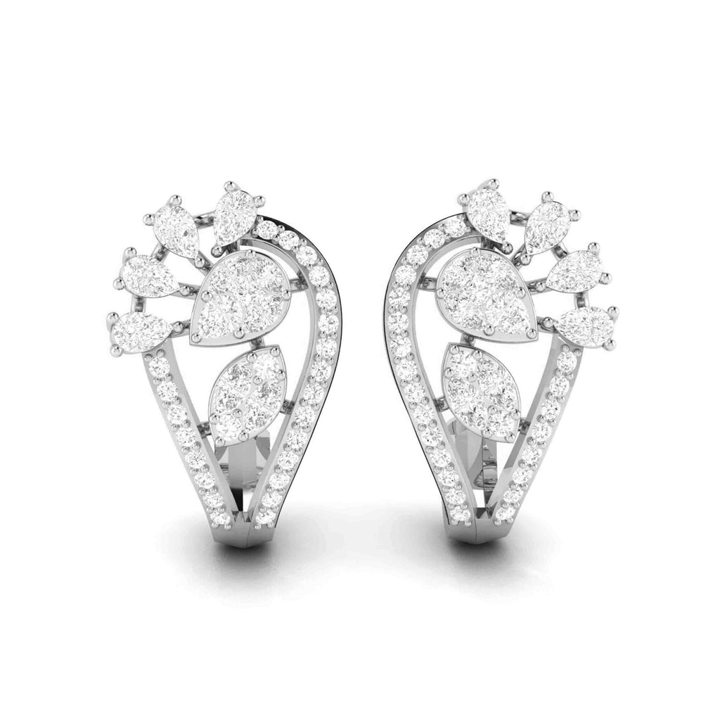 Jewelove™ Earrings SI IJ Designer Platinum & Diamond Earrings for Women JL PT E BL-20