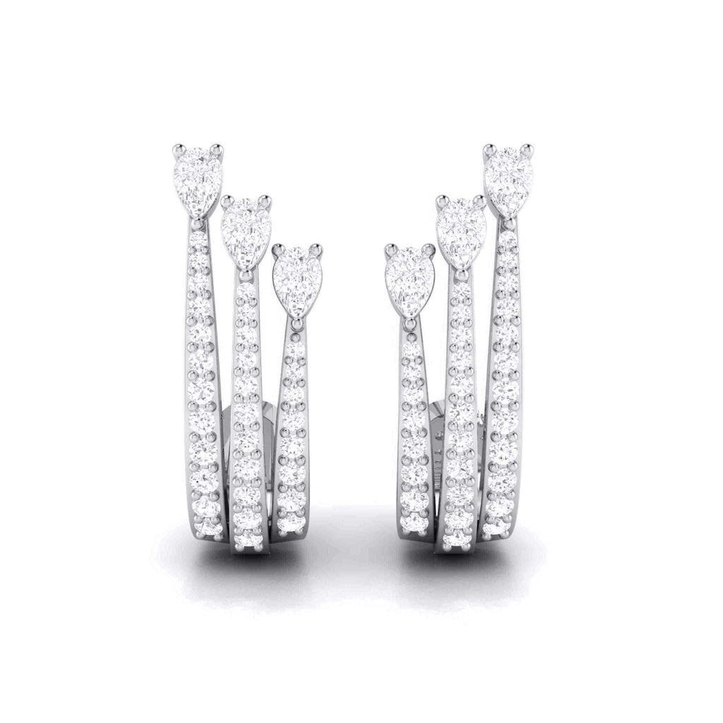 Jewelove™ Earrings SI IJ Designer Platinum & Diamond Earrings for Women JL PT E BL-22