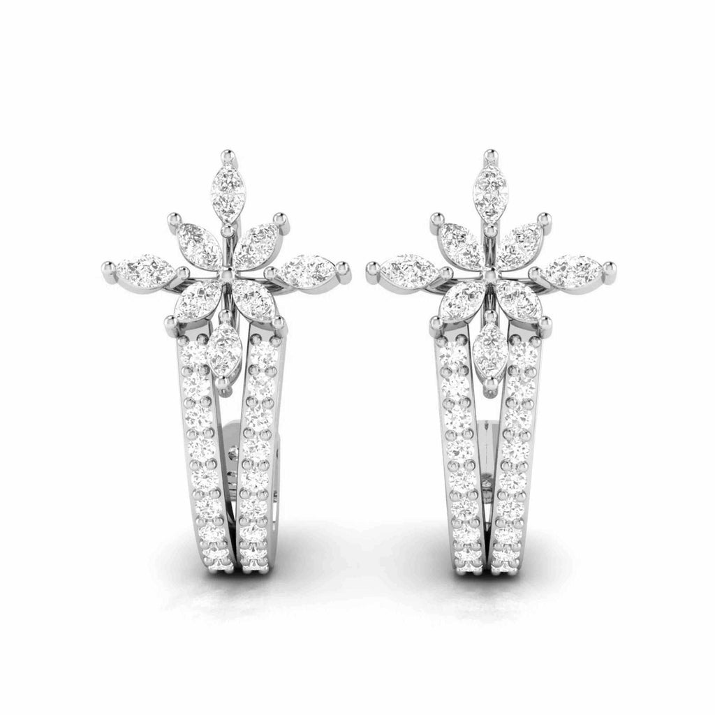 Jewelove™ Earrings SI IJ Designer Platinum & Diamond Earrings for Women JL PT E BL-27