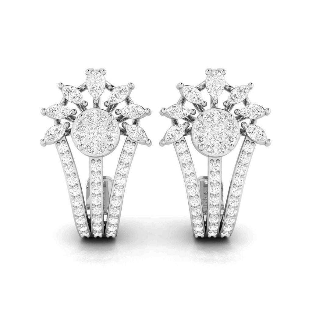 Jewelove™ Earrings SI IJ Designer Platinum & Diamond Earrings for Women JL PT E BL-29