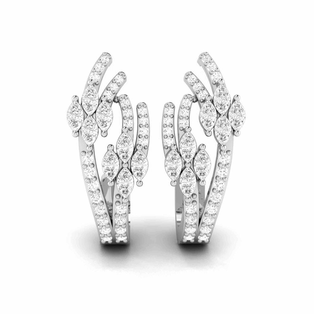 Jewelove™ Earrings SI IJ Designer Platinum & Diamond Earrings for Women JL PT E BL-30
