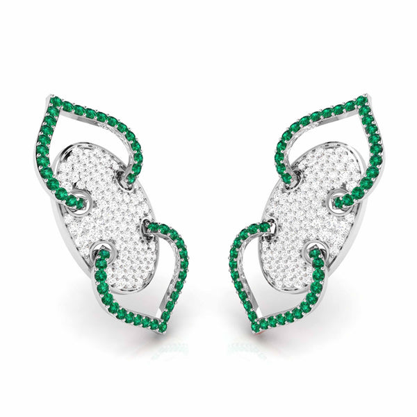 Jewelove™ Earrings Designer Platinum Diamond Earrings for Women JL PT E NL8521