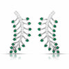Jewelove™ Earrings Green Designer Platinum Diamond Earrings for Women JL PT E NL8587
