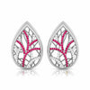 Jewelove™ Earrings Red Designer Platinum Diamond Earrings for Women JL PT E NL8606