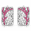 Jewelove™ Earrings Red Designer Platinum Diamond Earrings for Women JL PT E NL8607