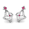Jewelove™ Earrings Designer Platinum Diamond Earrings for Women JL PT E NL8644