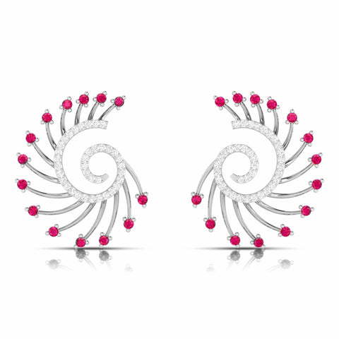 Designer Platinum Diamond Earrings for Women JL PT E NL8689