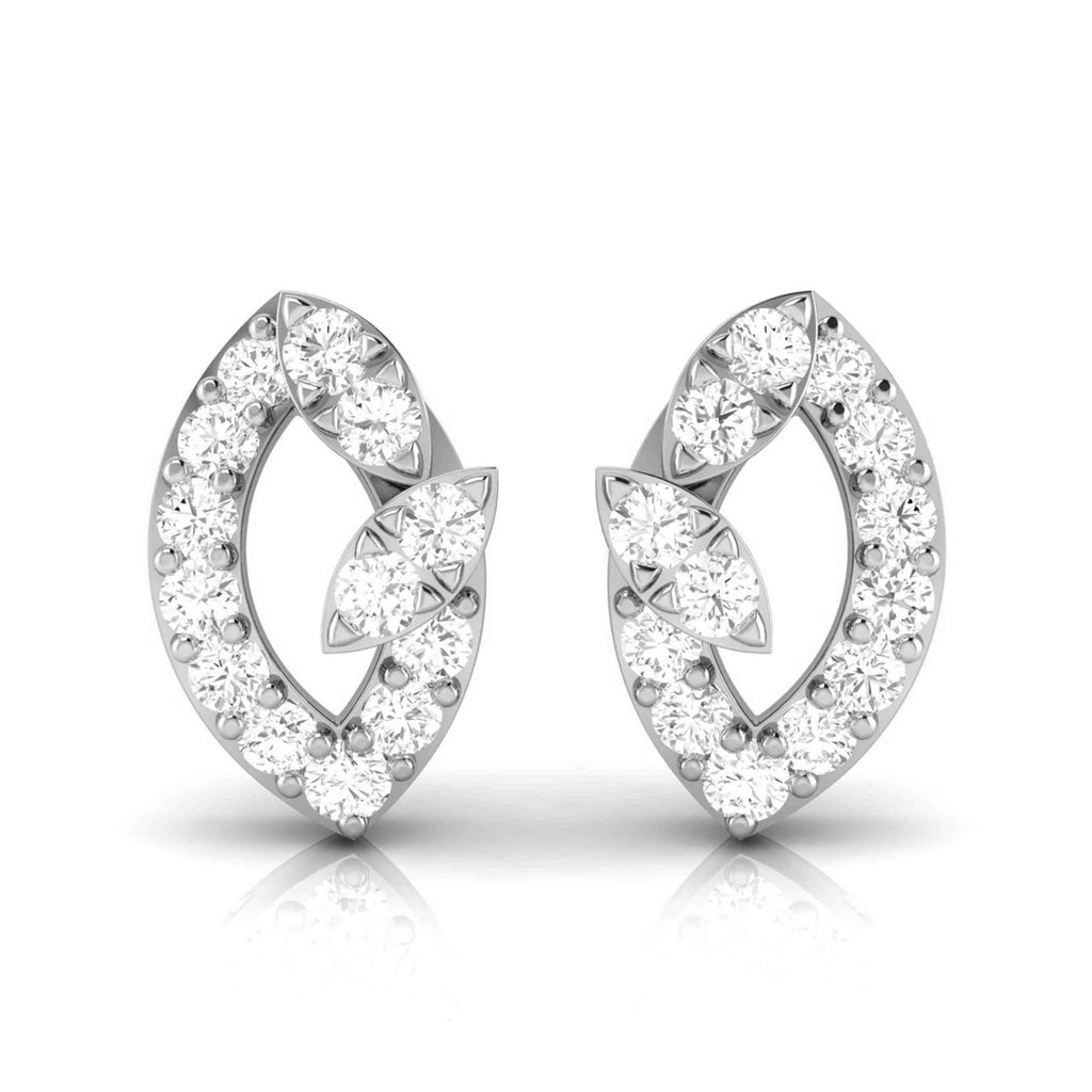 Jewelove™ Earrings SI IJ Designer Platinum Diamond Earrings for Women JL PT E OLS 13