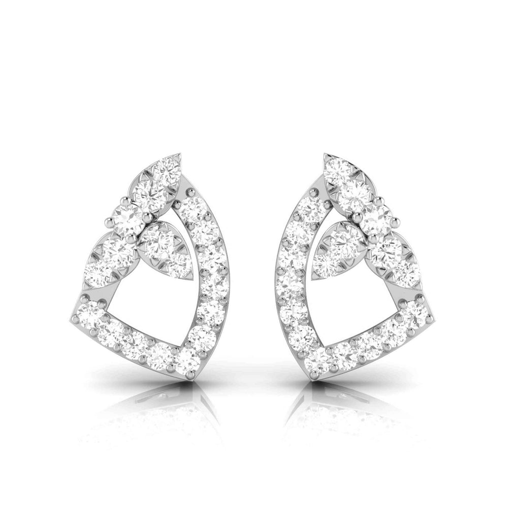 Jewelove™ Earrings SI IJ Designer Platinum Diamond Earrings for Women JL PT E OLS 18