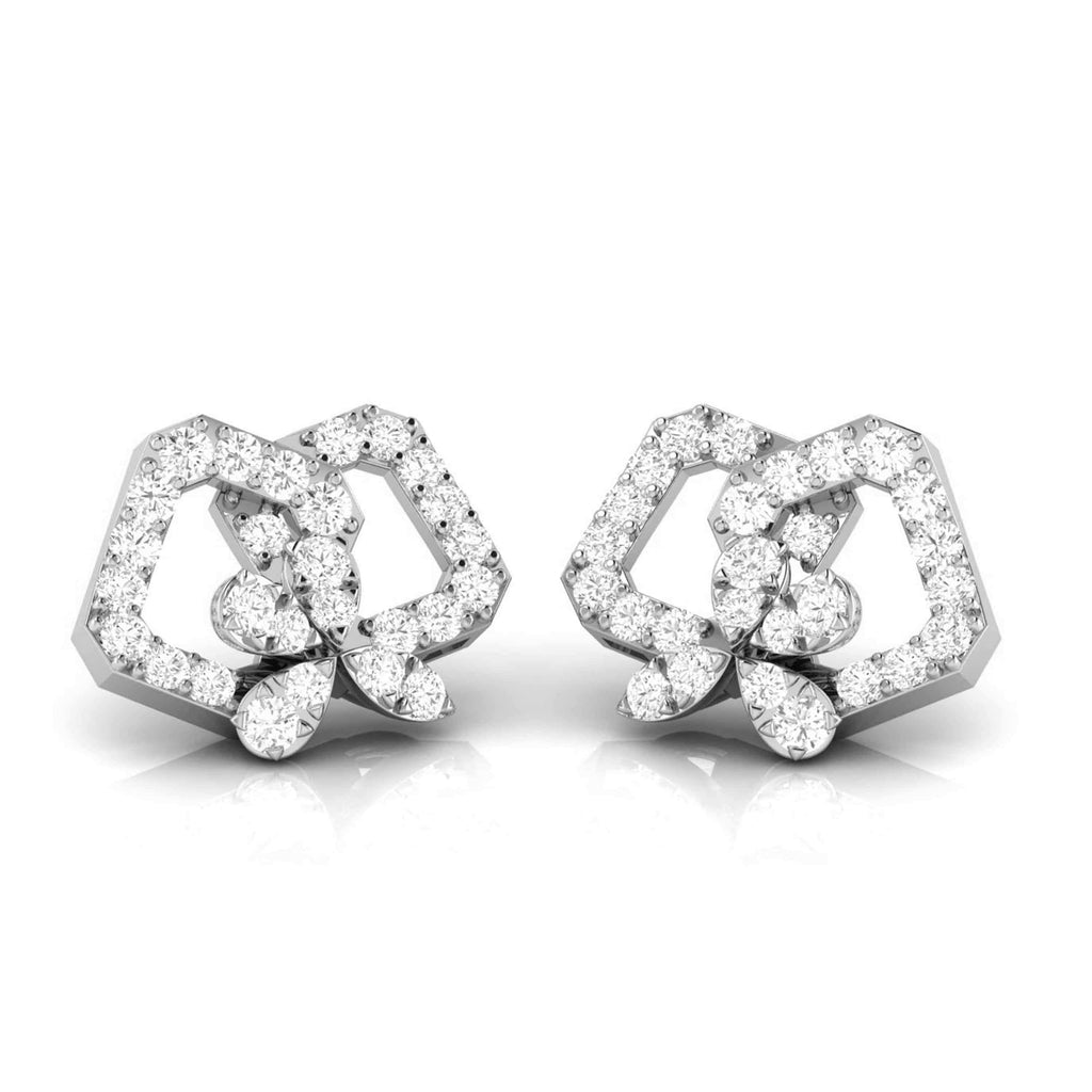 Jewelove™ Earrings SI IJ Designer Platinum Diamond Earrings for Women JL PT E OLS 24