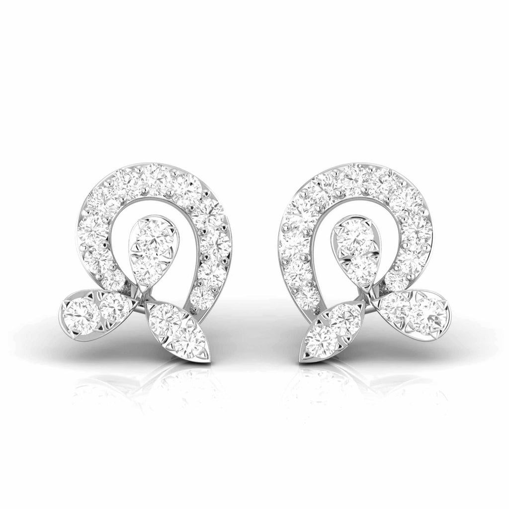 Jewelove™ Earrings SI IJ Designer Platinum Diamond Earrings for Women JL PT E OLS 33