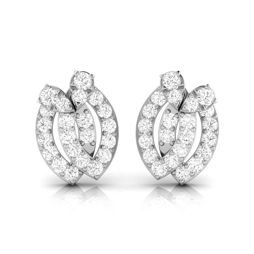 Jewelove™ Earrings SI IJ Designer Platinum Diamond Earrings for Women JL PT E OLS 7