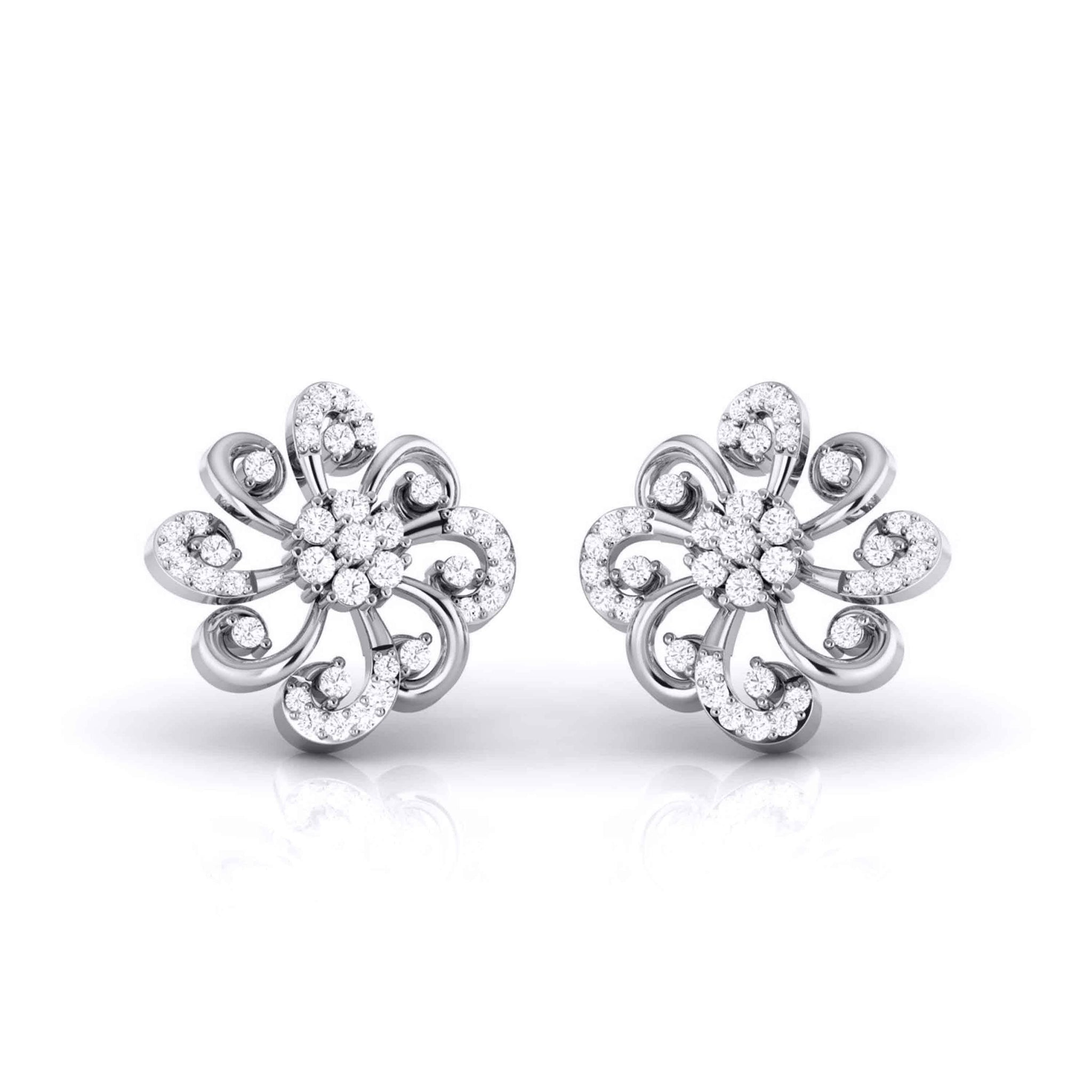 Jewelove™ Earrings Designer Platinum Diamond  Earrings JL PT E MST 19