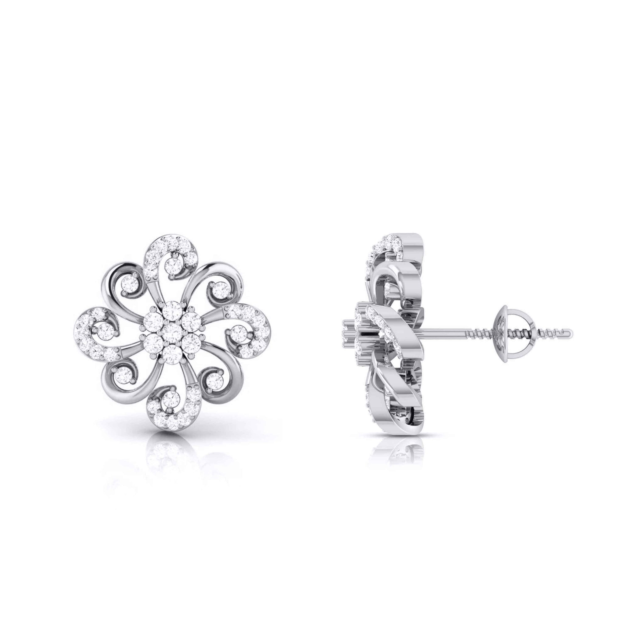 Jewelove™ Earrings Designer Platinum Diamond  Earrings JL PT E MST 19
