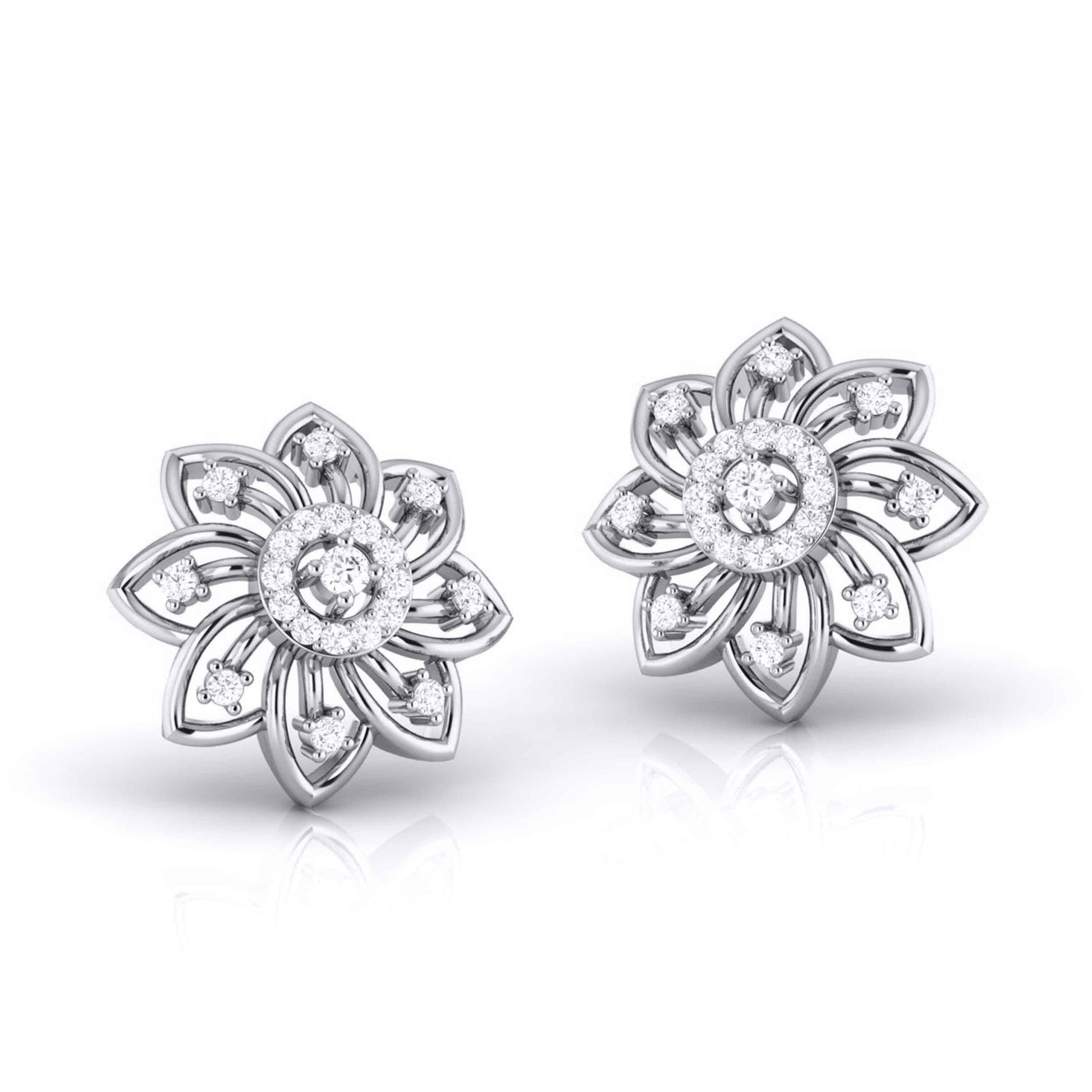 Jewelove™ Earrings Designer Platinum Diamond Earrings JL PT E MST 7