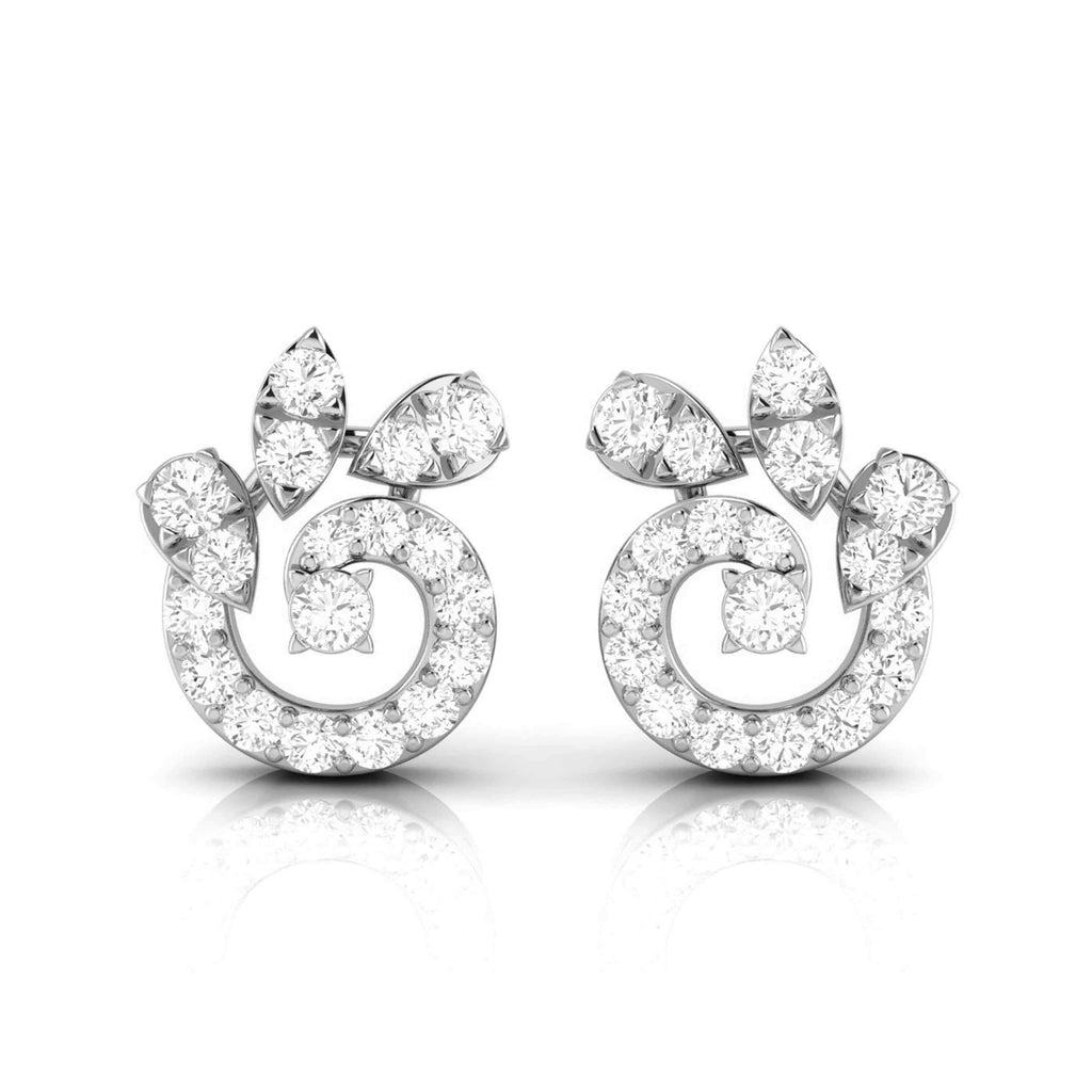 Jewelove™ Earrings SI IJ Designer Platinum Diamond Earrings JL PT E OLS 27