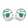 Jewelove™ Earrings Designer Platinum Diamond Earrings With Emerald for Women JL PT E NL8662