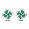 Jewelove™ Earrings Green Designer Platinum Diamond Earrings With Emerald for Women JL PT E NL8663