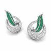 Jewelove™ Earrings Designer Platinum Diamond Earrings With Emerald for Women JL PT E NL8676