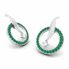 Jewelove™ Earrings Designer Platinum Diamond Earrings With Emerald for Women JL PT E NL8682