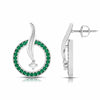 Jewelove™ Earrings Designer Platinum Diamond Earrings With Emerald for Women JL PT E NL8682