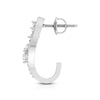 Jewelove™ Earrings Designer Platinum & Diamond Heart Earrings for Women JL PT E BL-14