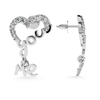 Jewelove™ Earrings Designer Platinum Diamond Heart Earrings for Women  JL PT E LC829