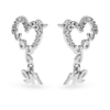 Jewelove™ Earrings Designer Platinum Diamond Heart Earrings for Women  JL PT E LC829
