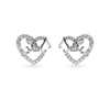 Jewelove™ Earrings SI IJ Designer Platinum Diamond Heart Earrings for Women  JL PT E LC830