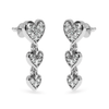 Jewelove™ Earrings Designer Platinum Diamond Heart Earrings for Women JL PT E LC839
