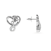 Jewelove™ Earrings Designer Platinum Diamond Heart Earrings for Women JL PT E LC840