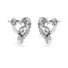 Jewelove™ Earrings Designer Platinum Diamond Heart Earrings for Women JL PT E LC840