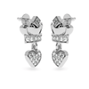 Jewelove™ Earrings Designer Platinum Diamond Heart Earrings JL PT E LC810