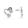 Jewelove™ Earrings Designer Platinum Diamond Heart Earrings JL PT E LC812