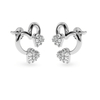 Jewelove™ Earrings Designer Platinum Diamond Heart Earrings JL PT E LC812