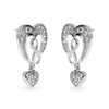 Jewelove™ Earrings Designer Platinum Diamond Heart Earrings JL PT E LC813