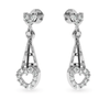 Jewelove™ Earrings SI IJ Designer Platinum Diamond Heart Earrings JL PT E LC848