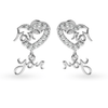 Jewelove™ Earrings Designer Platinum Diamond Heart Earrings JL PT E LC849