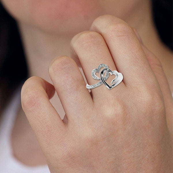Jewelove™ Rings Designer Platinum Diamond Heart Ring for Women JL PT LC897