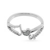 Jewelove™ Rings Designer Platinum Diamond Heart Ring for Women JL PT LC899