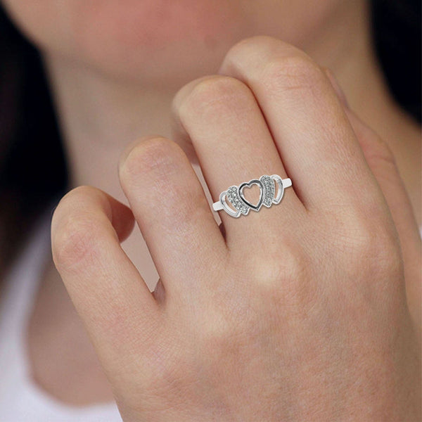 Jewelove™ Rings Designer Platinum Diamond Heart Ring for Women JL PT LC900