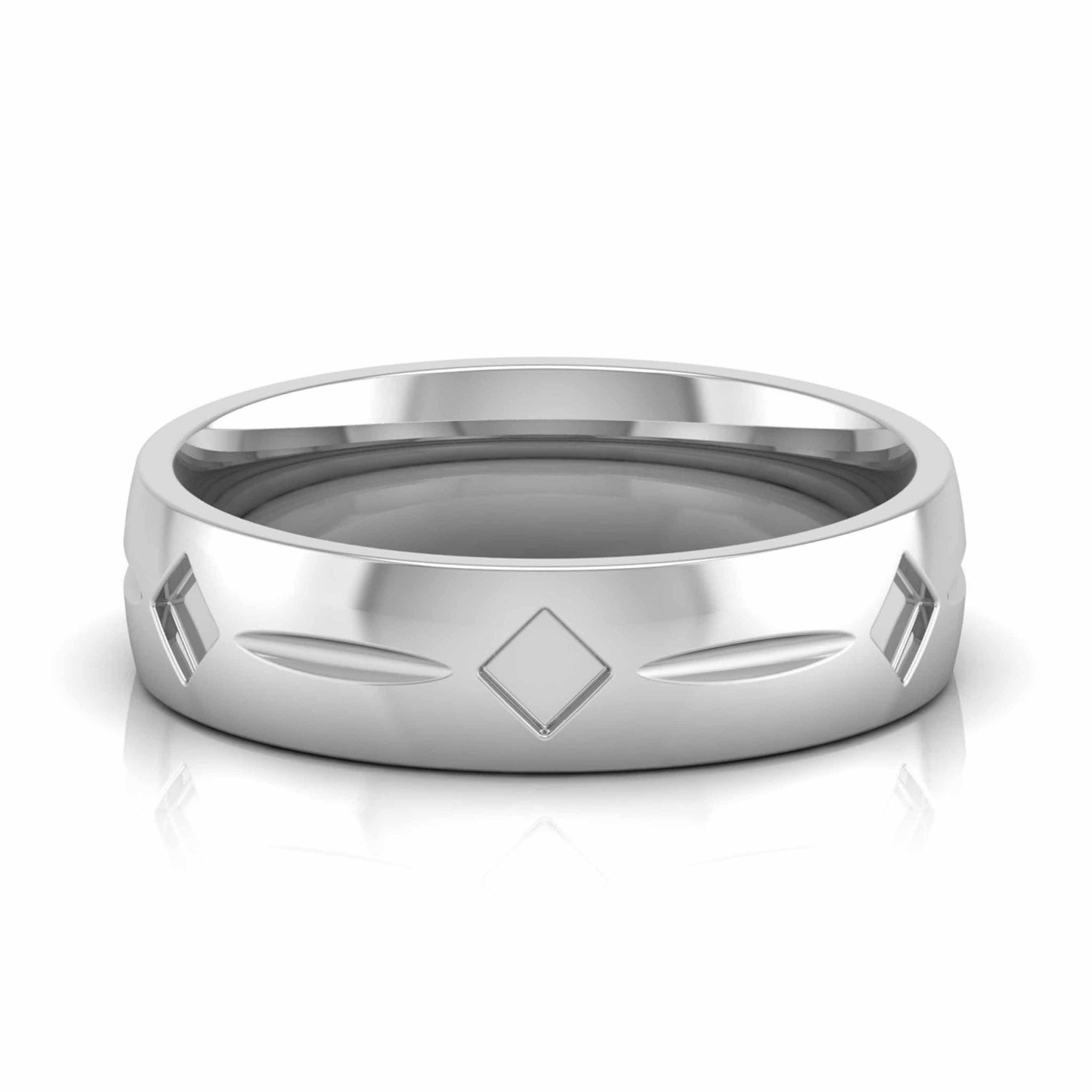 Jewelove™ Rings Designer Platinum Diamond Love Bands JL PT CB 115